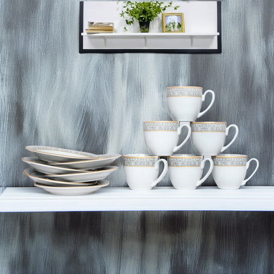 Tablejoy Cups & Saucer Set Ornament-2 Set Of 12