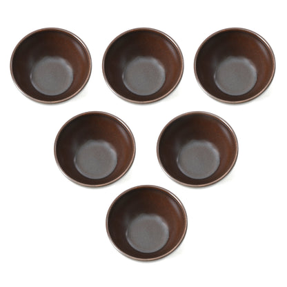 Mesa Brown Metallic Bowl 10 Cm Set of 6