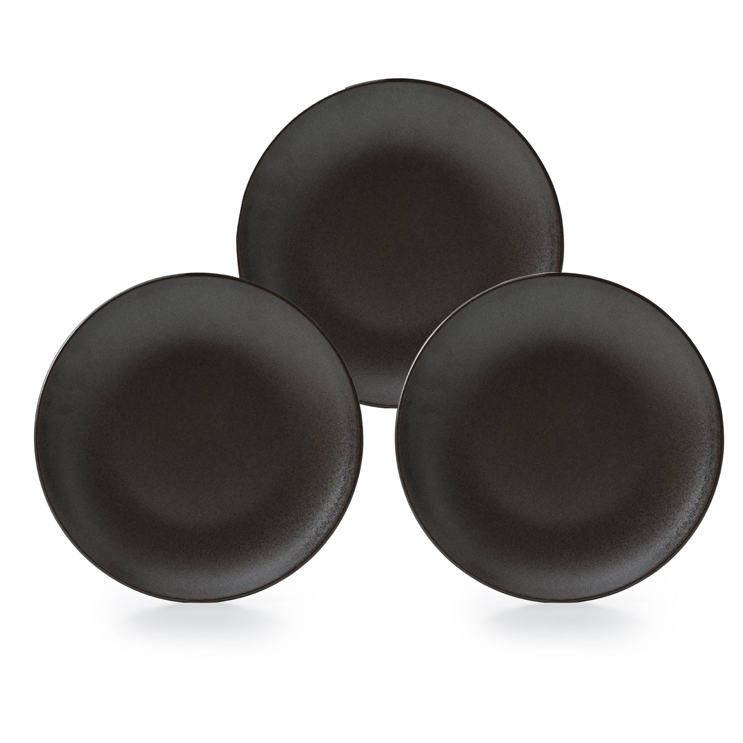Mesa Brown Metallic Dinner Plate -27 Cm Set of 3