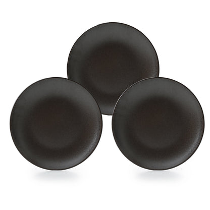 Mesa Brown Metallic Dinner Plate -27 Cm Set of 3