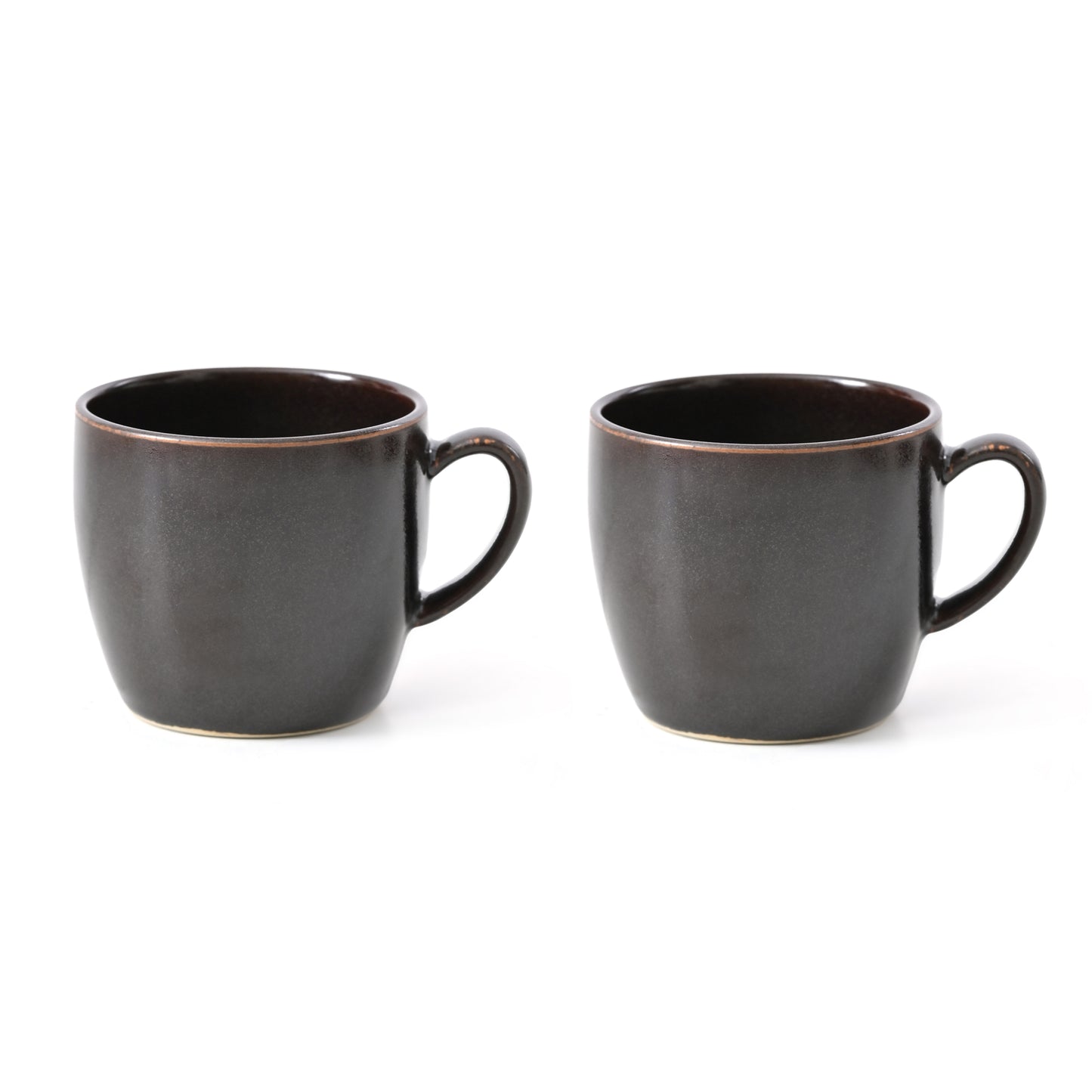 Mesa Brown Metallic 2Cup & 2Saucer Set of 4
