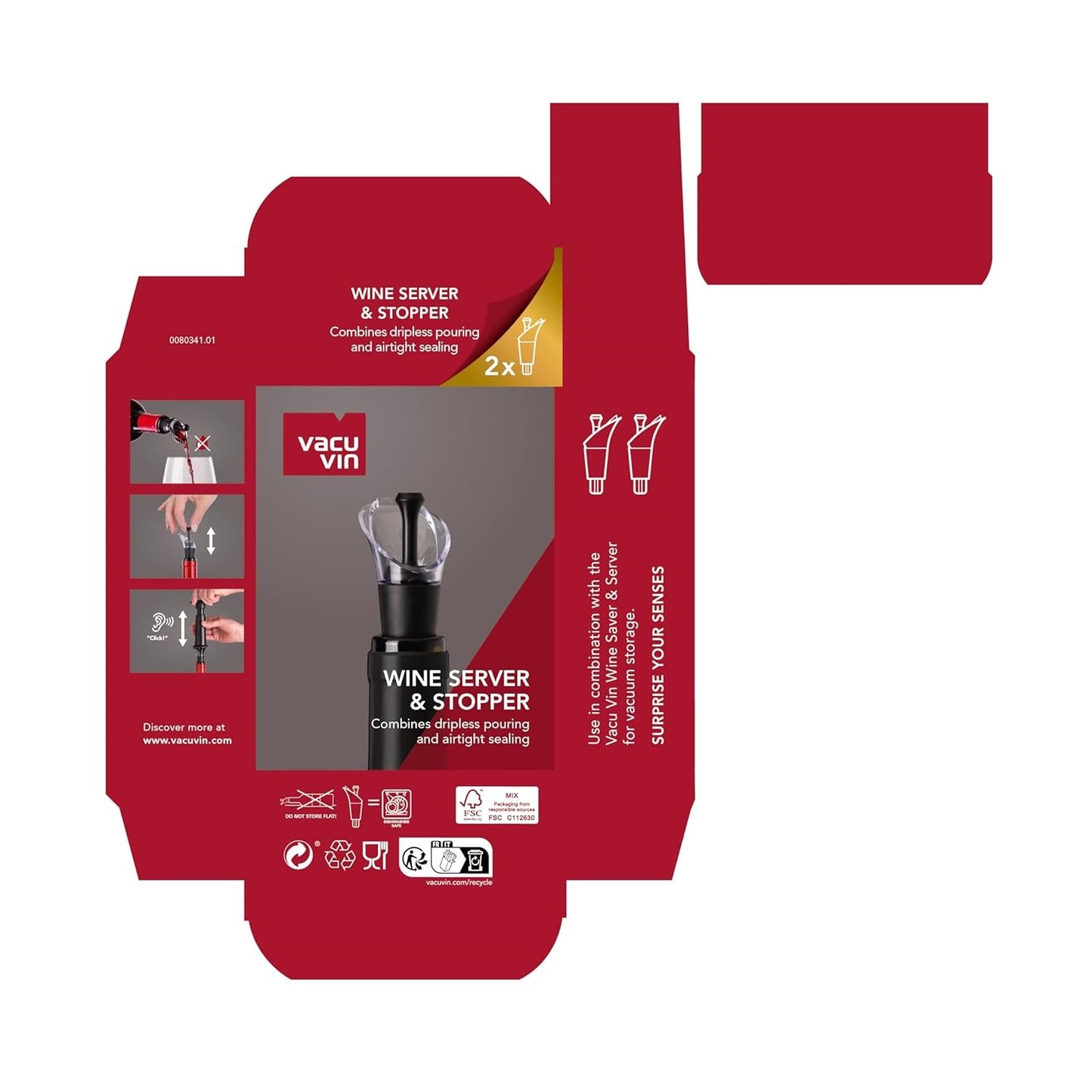 Vacu Vin Wine Saver & Server Black