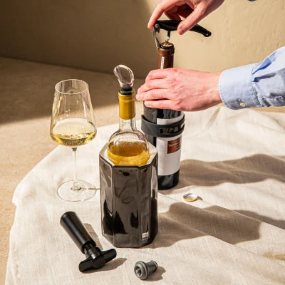 wine Set serve Black | Set of 6