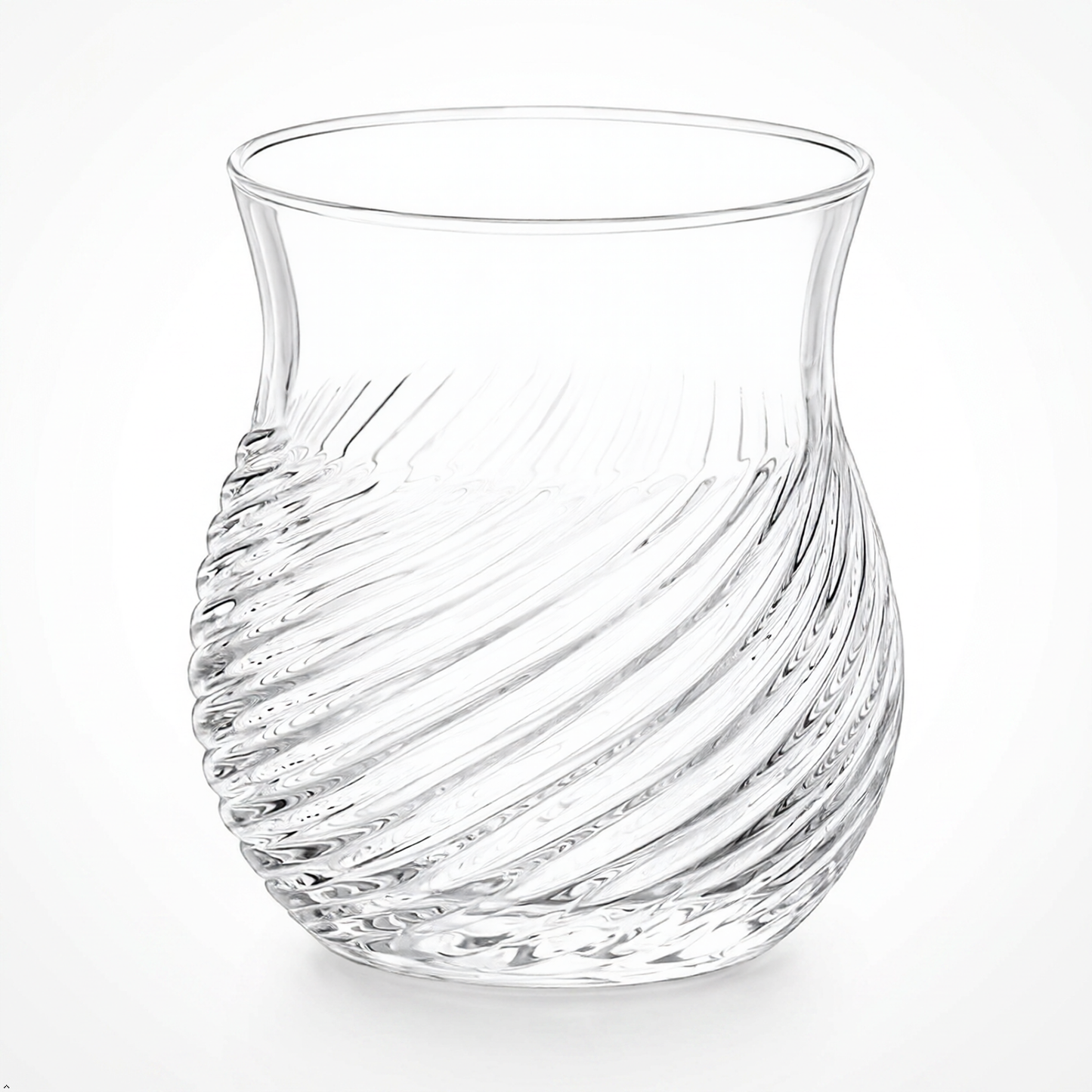 HANDCUT SPIRAL WHISKY TUMBLER SET OF 4