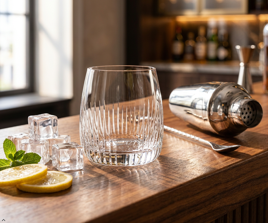 HANDCUT GOLDEN GATE  WHISKY TUMBLER SET OF 4
