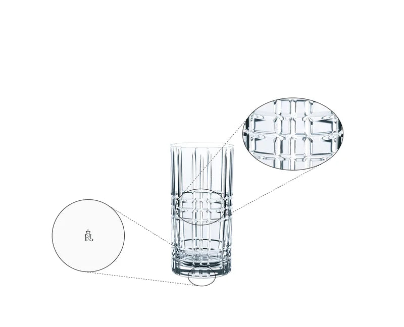 NACHTMANN Tastes Good 4 Long Drink Glasses + 4 Straws